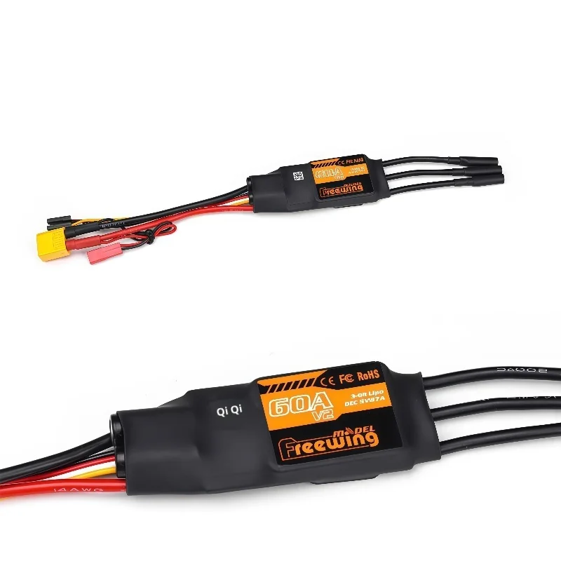 Freewing 60a V2 Brushless Bec Electronic Governor For Rc Drone Aircraft Accessory