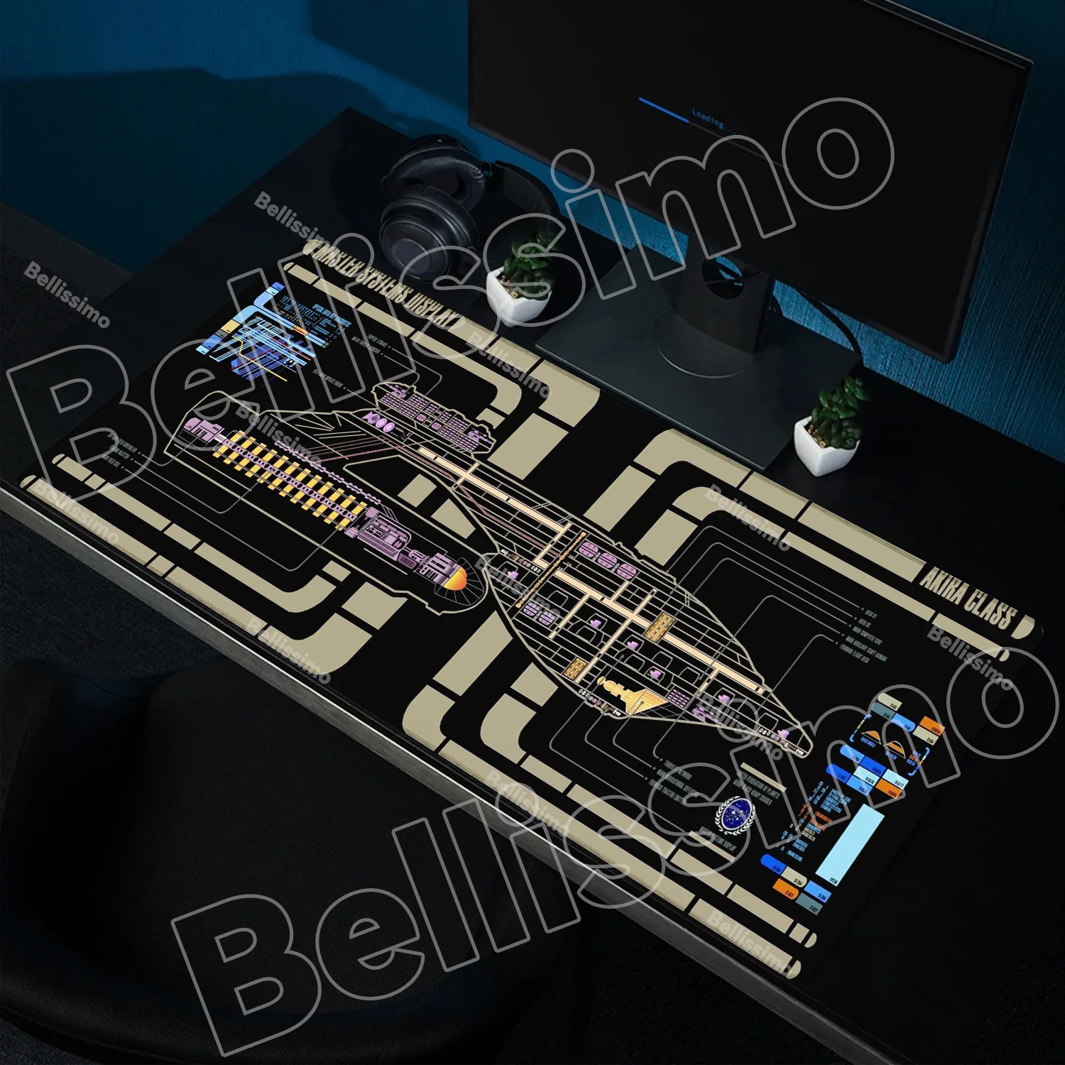 

Black Mouse Pad Star Trek Laptop Offices Mousepad Desktop Decor Extended Pads Pc Keyboard Mice Mat Large Gamer Table Mat Playmat