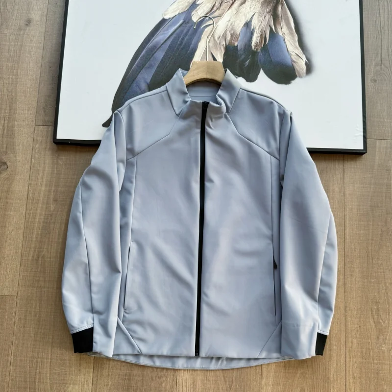 

Charge Jacket Solid Color Stand-up Collar Unisex High-quality Solid Color No LOGO Outdoor Camping Windproof Jacket