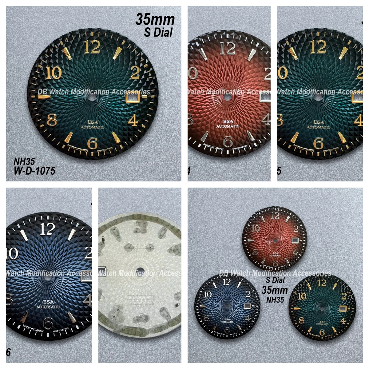 

35mm S Logo Cocktail Dial Fit NH35/36 Japanese Movement High-Quality Dial Watch Modification Accessories