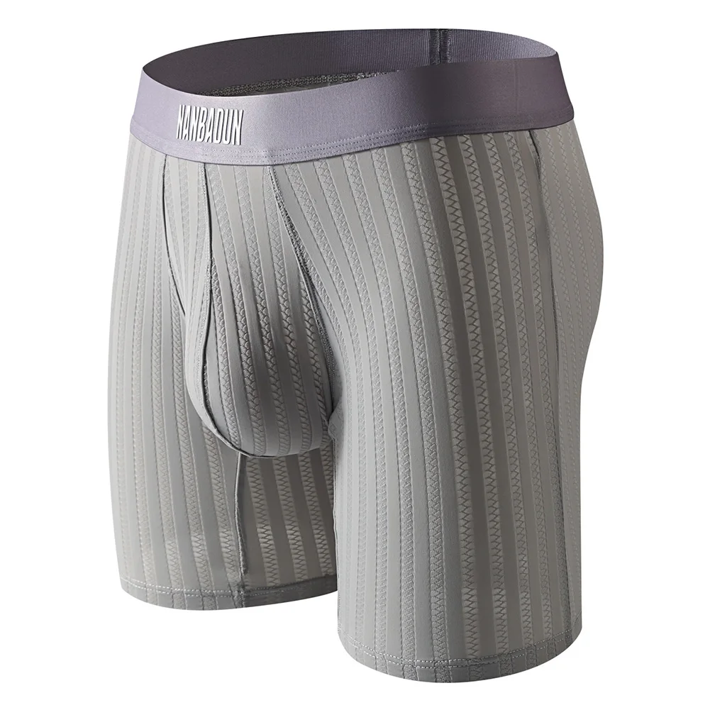 Men Ice Silk Long Leg Shorts Boxer Mesh Breathe Sports Extended Underwear For Man Trunks Hot Hot Lingerie Soft Men's Underpants