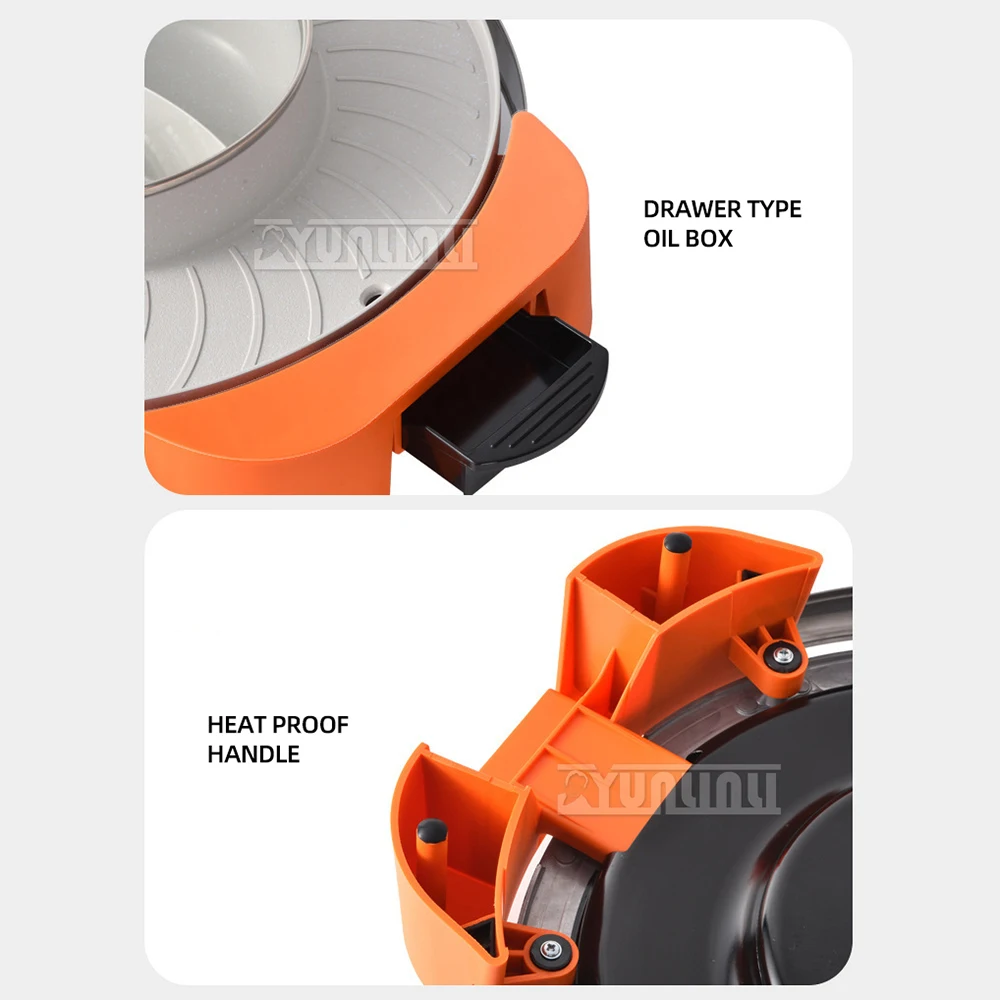 Asadores Electricos-Marmite électrique portable, gril rôti frit, tout-en-un, ménage, antiadhésif, outils