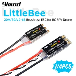 Preferito FVT LittleBee 20A/30A ESC BLHeli_S OPTO 2-6S Brushless Speed Controller supporta Mulitshot per RC FPV Drone