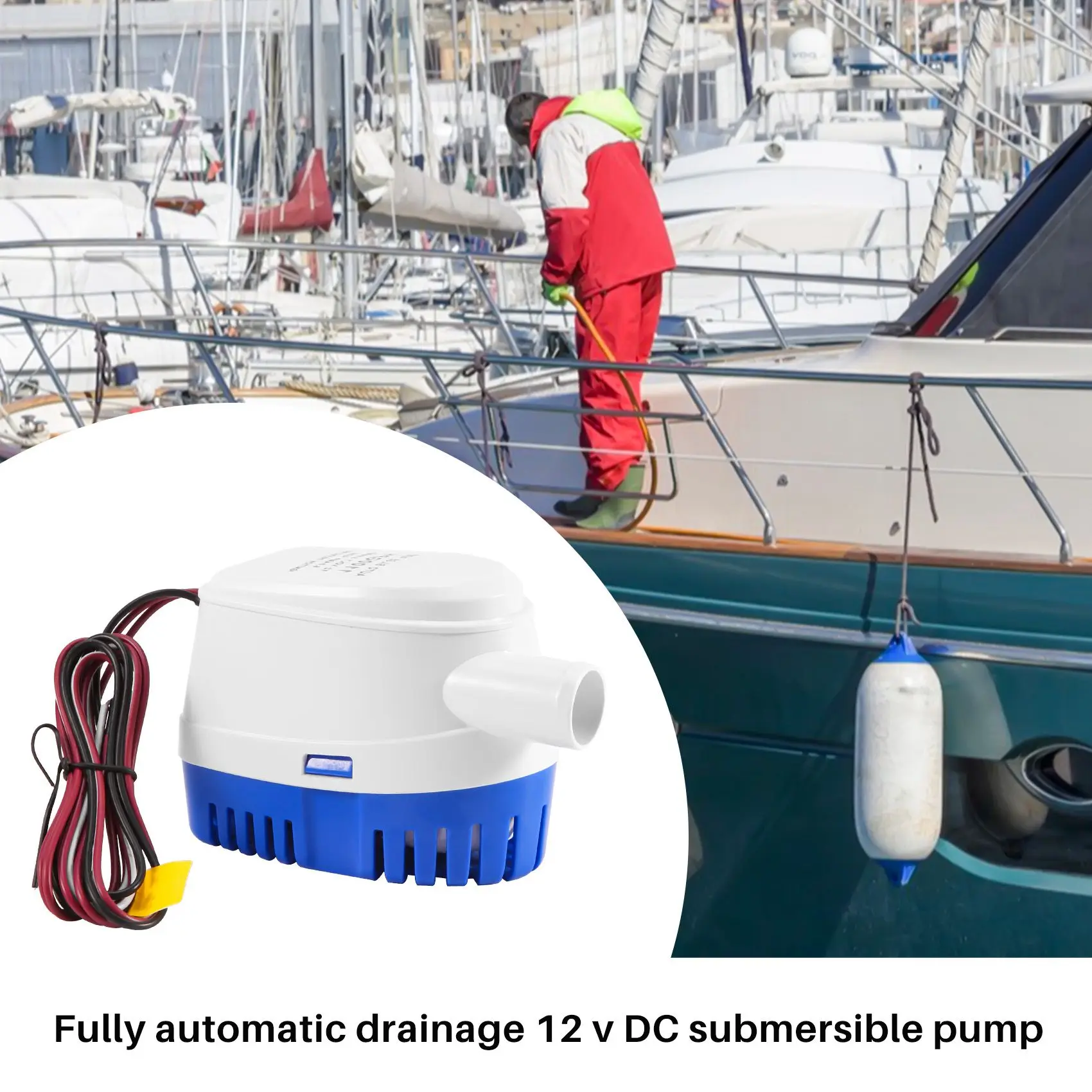 Automatic Submersible Boat Bilge Water Pump 12V Auto with Float Switch Outlet