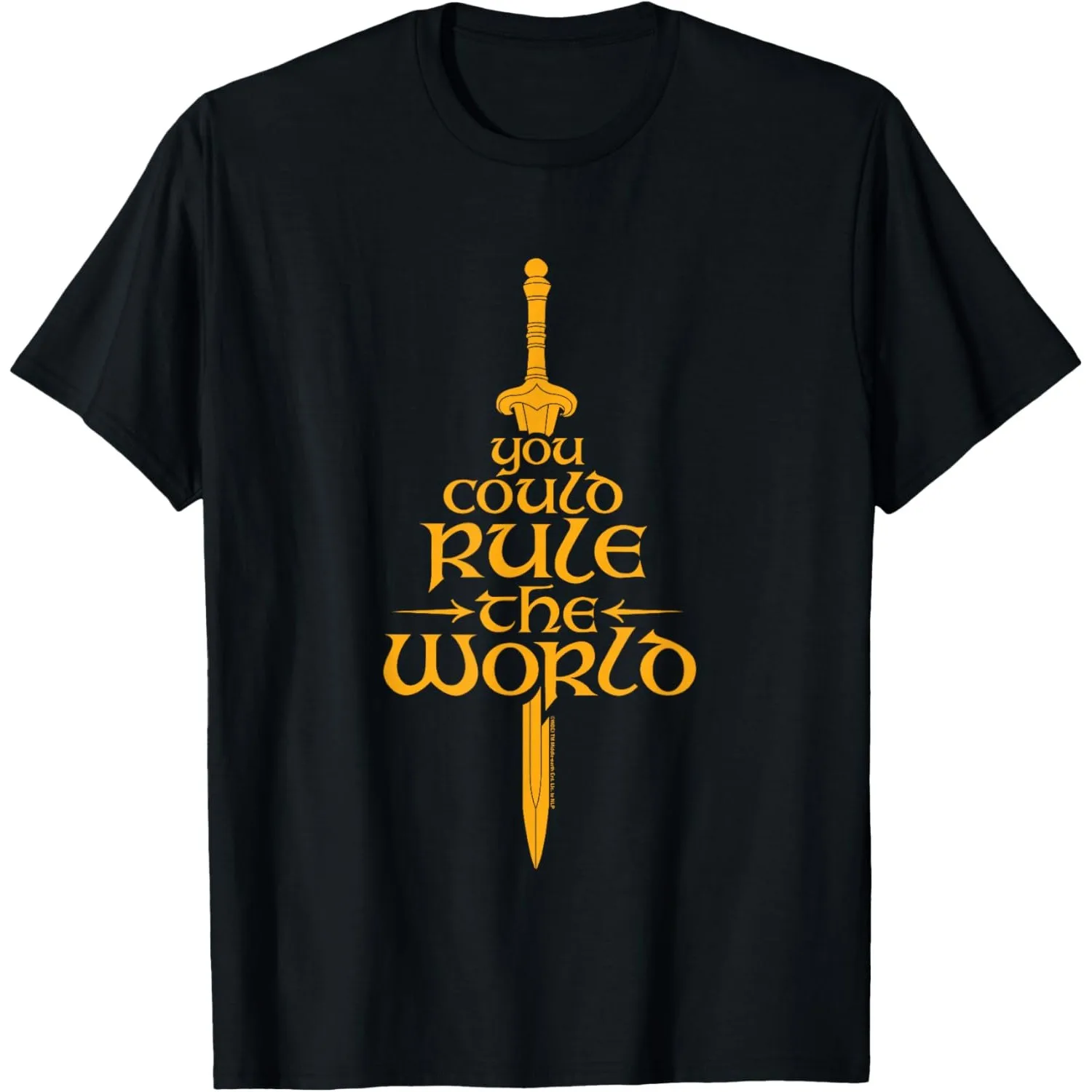 You Could Rule The World Sword Graphic Tee Breathable Soft Cotton Short Sleeve T-Shirt for Men