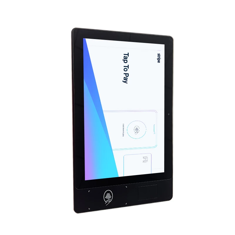 

GMS Certified SOFTPOS Android 14 Front NFC Stripe Payment Tablet 10 Inch Tap to Pay Android POS Tablet with Desktop Mount Stand