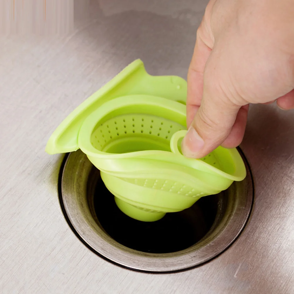 

Durable Snail Shaped Silicone Strainer Green for Sinks Tubs Showers Laundry Tubs Easy to Install Long Lasting Sink Strainer