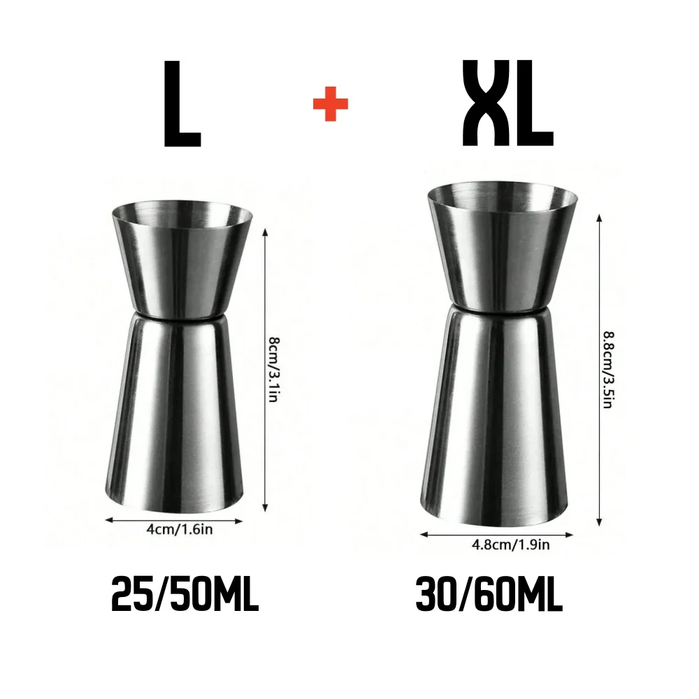 Edelstahl Messbecher Cocktail Shaker Peg Messgerät Jigger Dual Shot Trinken Alkohol Kapazität Schüttelflasche Party Bar Werkzeug