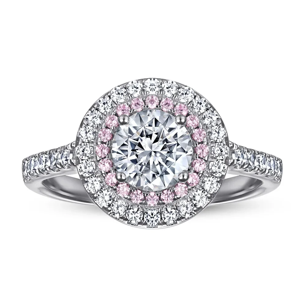 MuShan Jewelry 925 Sterling Silver Rings Bands Engagement Ring 5A Cubic Zirconia Premium Anniversary Rings Bands  Women Gift