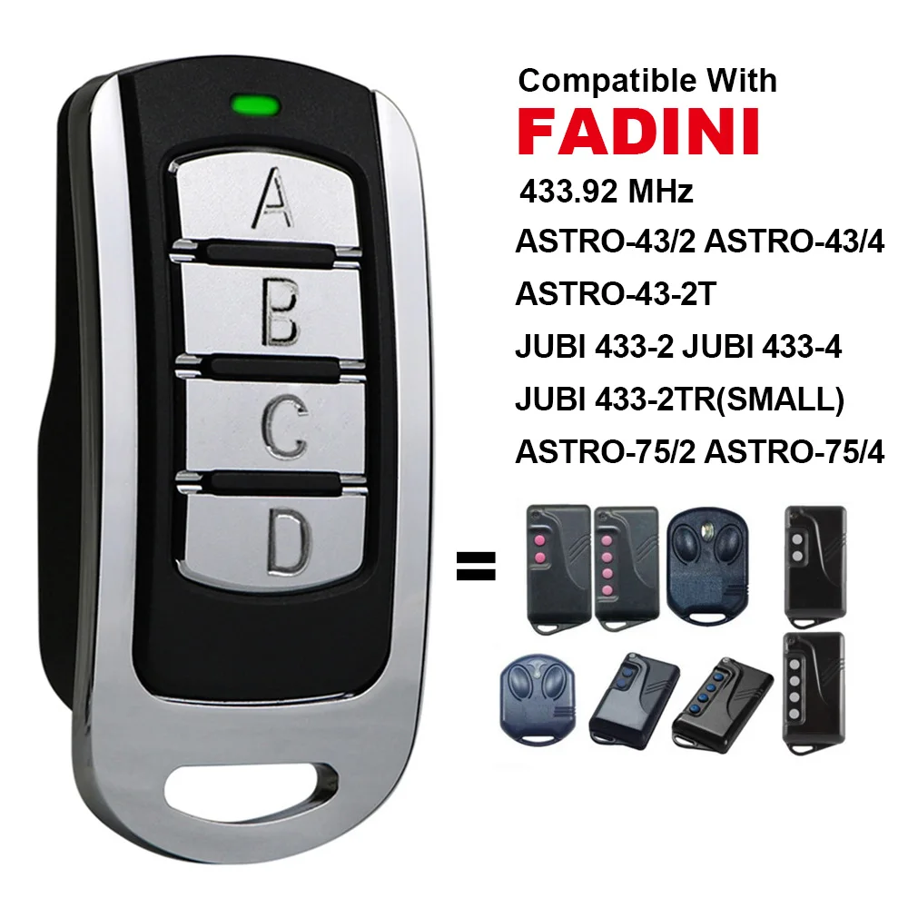 Imagem -01 - Portão Controle Remoto Compatível com Fadini Astro432 43-4 43-2t Jubi 433-2 433-4 433-2tr Pequeno Astro75 75 Smg008 433mhz portao controle remoto compativel com fadini astro432 43 4 43 2t jubi 433 2 433 4 433 2tr pequeno astro75 75 smg008 433mhz 01