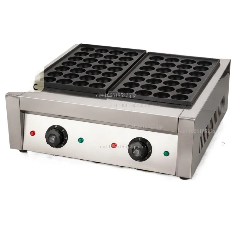 Automatic Electric Takoyaki Maker Machine Stainless Steel Octopus Ball Baker with Non Stick Plates