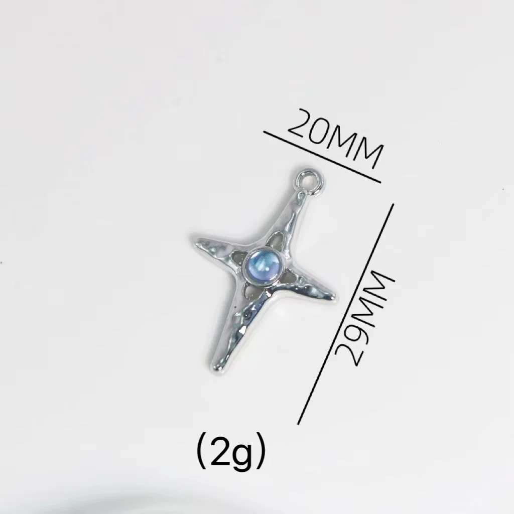 2pcs new alloy cross stardiamond charms for make DIY Jewelry earrings pendant bracelet Necklace accessorie