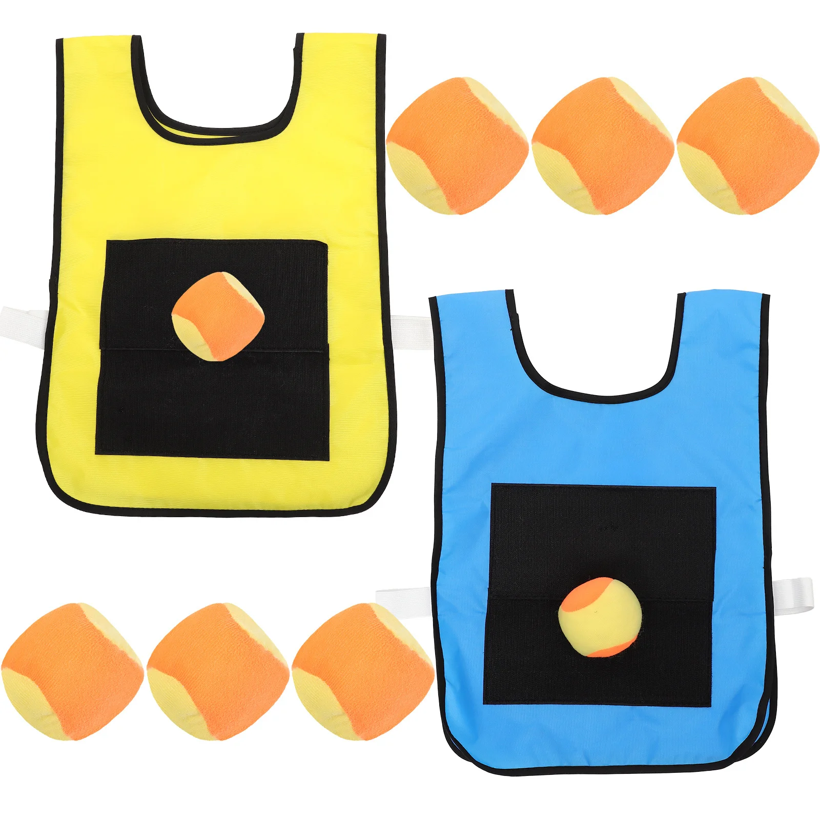 

1Set Sticky Ball Vest Group Vests 10 Sponge Balls Game Develop Motor and Social Skills Sticky Ball