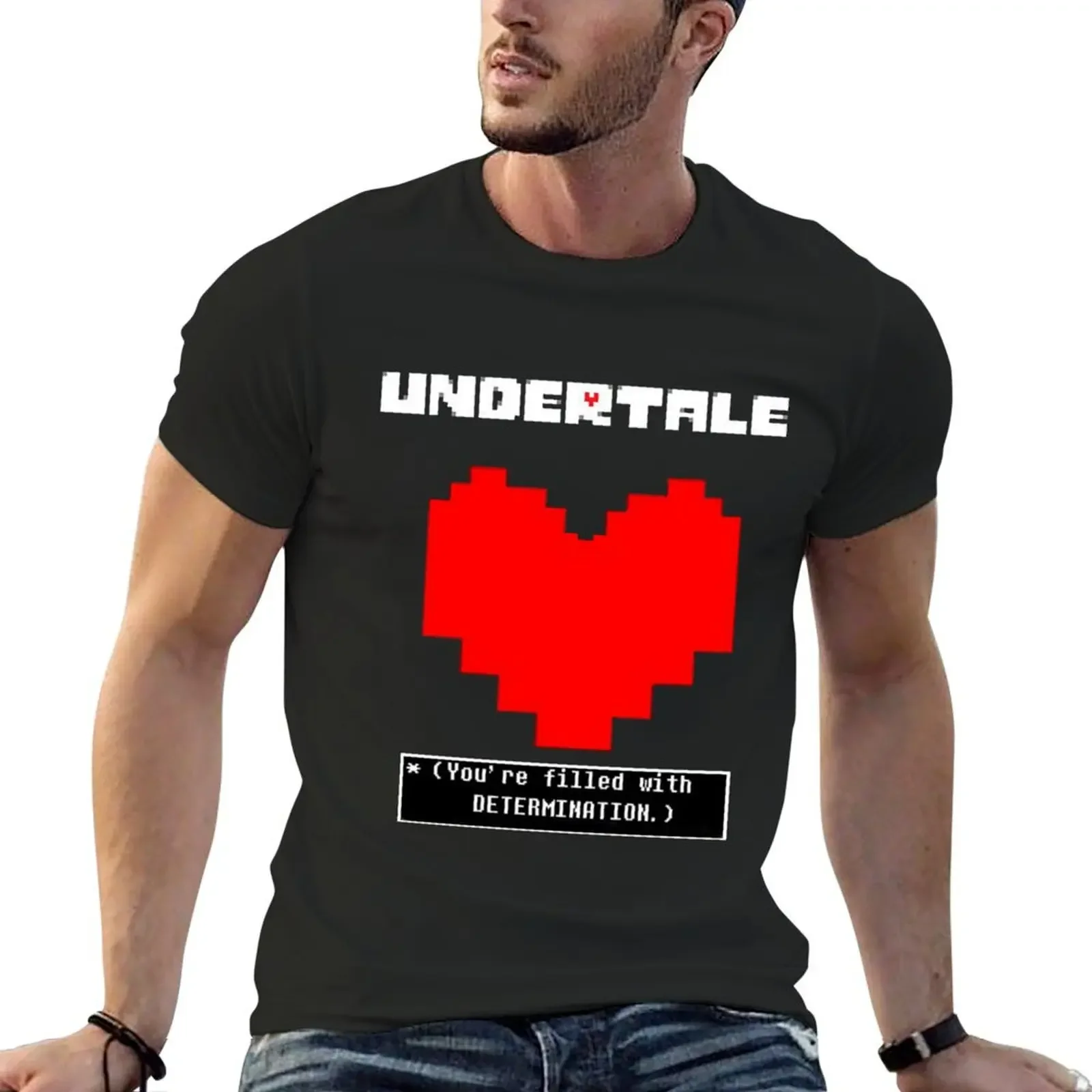 Undertale: Filled with DETERMINATION T-Shirt customs design your own tees heavyweight t shirts for men