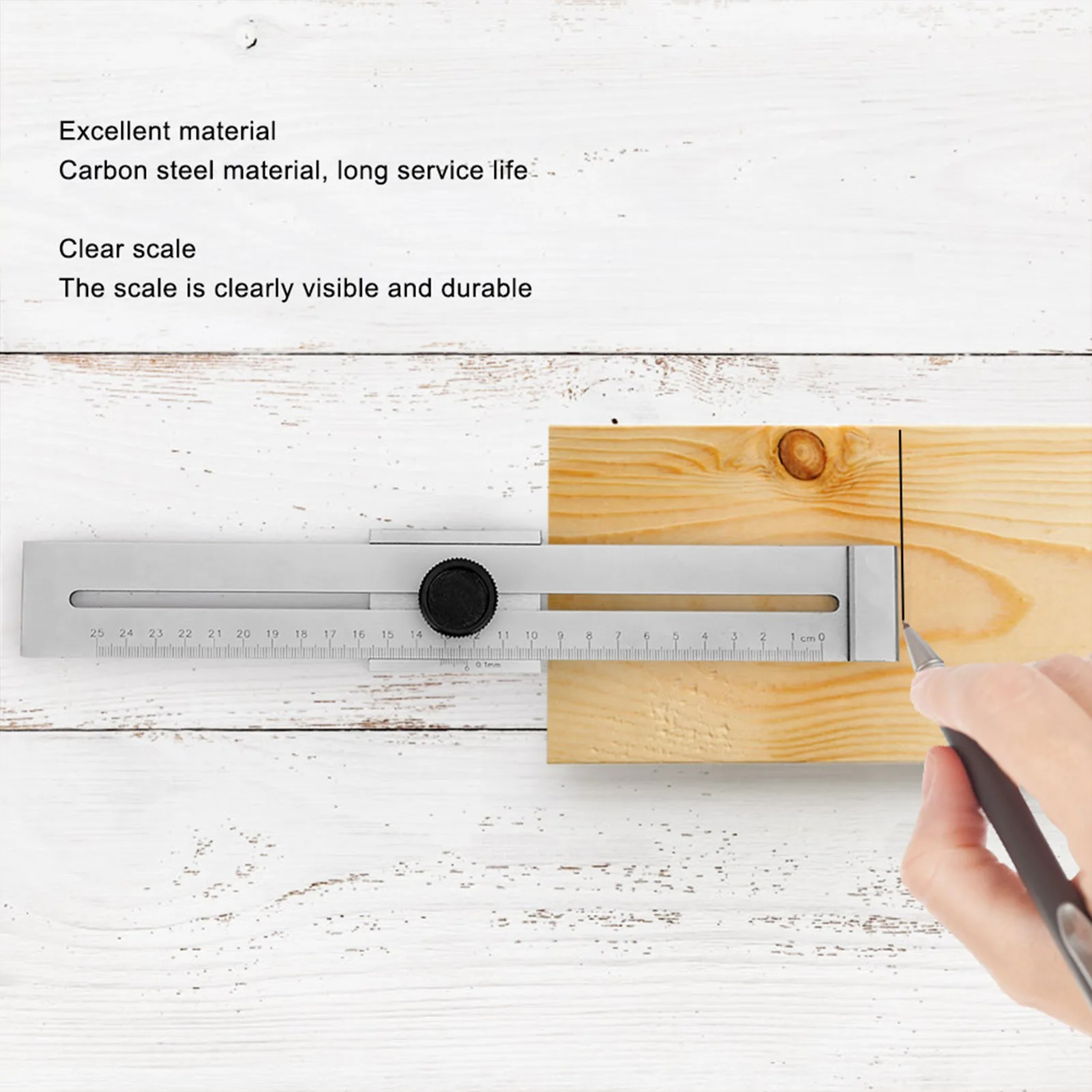 마킹 눈금자 목공 액세서리 0-250mm 측정 범위 고정밀 목공 마킹 눈금자 게이지 측정 도구