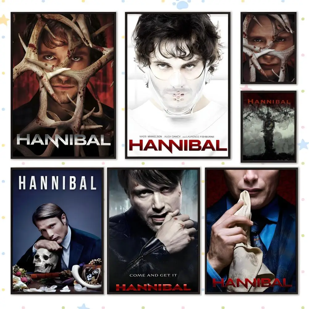 Art Design Modern Creative Hannibal Poster HD Waterproof PP Self Adhesive Aesthetic Bedroom Dorm Gaming Room Home Decor Gift