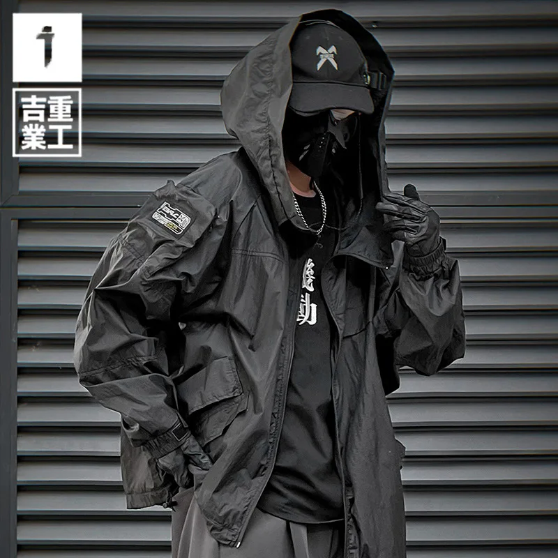 

11 BYBB'S DARK 2024 Summer Sun Protection Jacket Coat Hip Hop Streetwear Functional Ultrathin Sunscreen Jackets Top Techwear