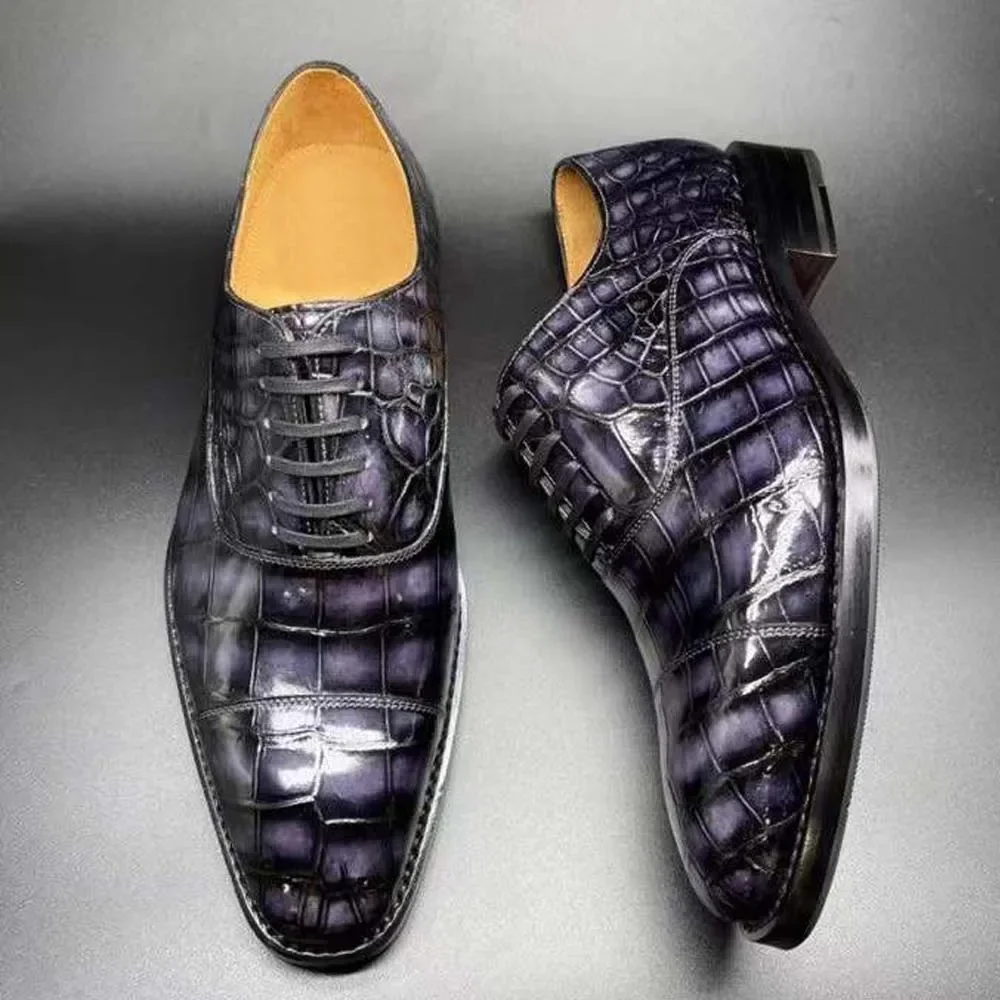 yingshang new arrival men dress shoes male formal shoes men crocodile shoes crocodile leather  fashon