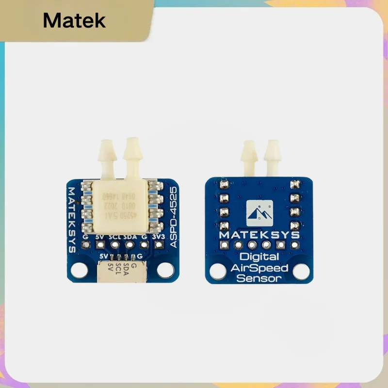 

Matek ASPD-4525 Digital Airspeed Sensor 4-6V DC for F405-WING F411-WING F722-WING Flight Controllers RC FPV Racing Drone