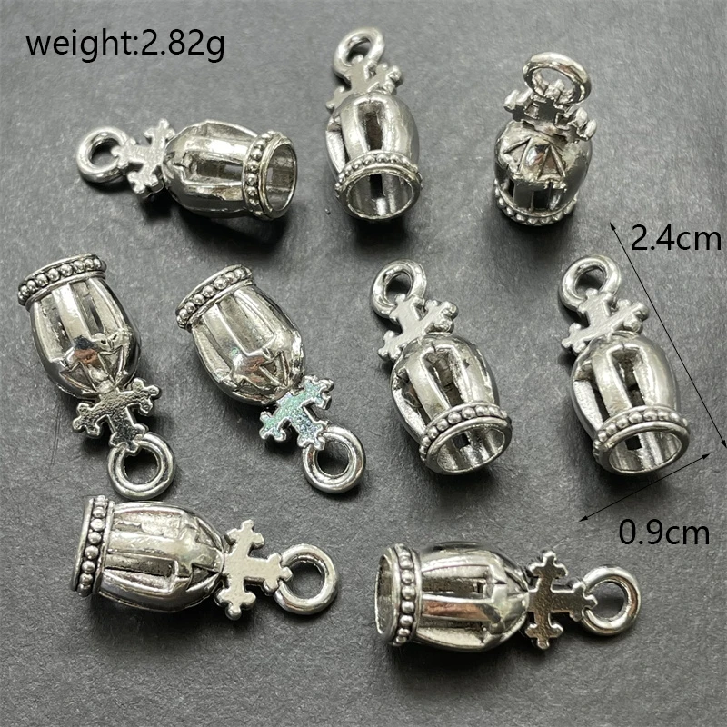 Accessorie Wholesale Vintage Crown Charm Pendant Bracelet DIY Men Women Jewelry Making Amulet Earring Necklace Findings Material