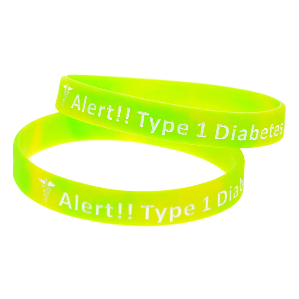 50 Stück, Armband aus Silikon zur Notfallkennzeichnung bei Typ-1-Diabetes, Insulinabhängige Diabetes-Patienten, medizinische Identifikationsmarkierung, Schmuck, Handarmband. – Detail 6