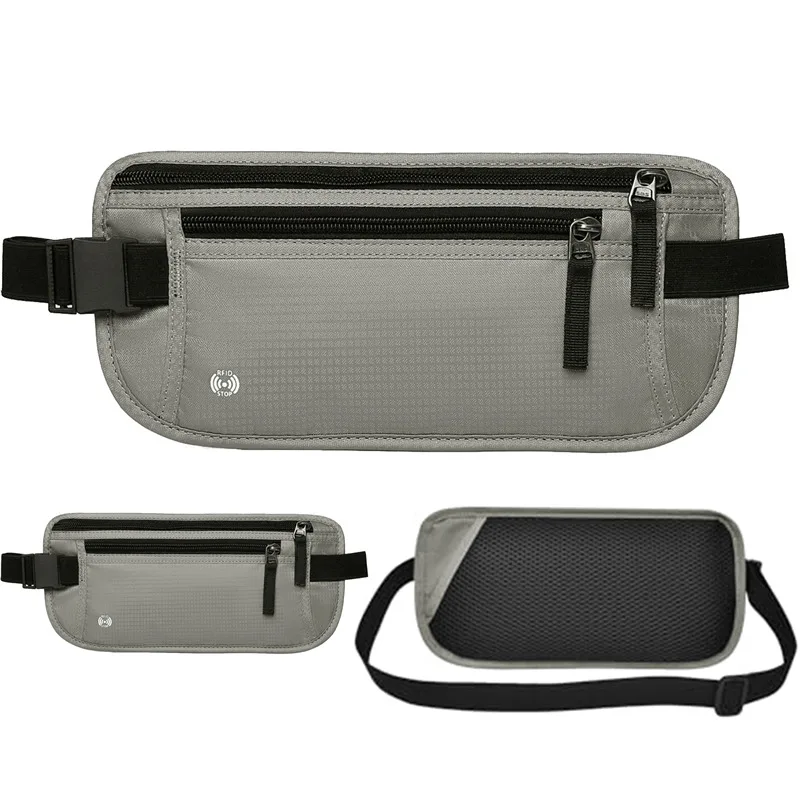 

Invisible Travel Waist Pack Pouch for Passport Money Belt Bag Hidden Security Wallet Outdoor Sports Jogging Chest Pack Waist Bag