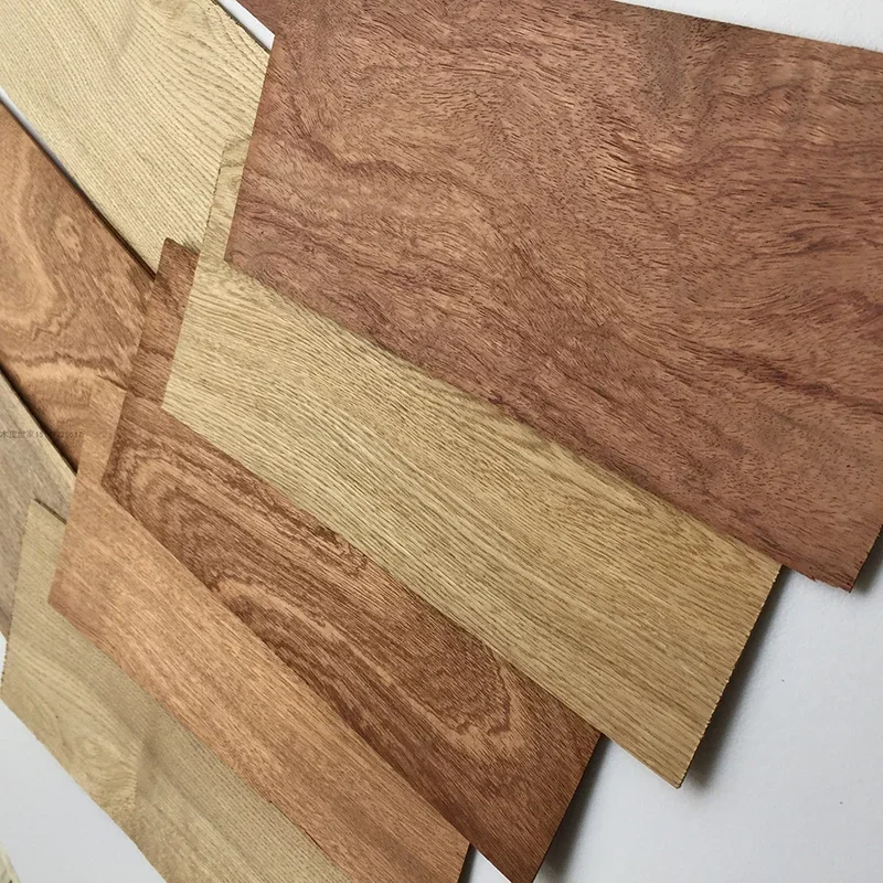 4 Pieces Natural Wood Veneer 2mm Thicked Veneer 13.5*30cm DIY Decorative Wooden Paste Sapele/Black walnut /White oak/Cherry