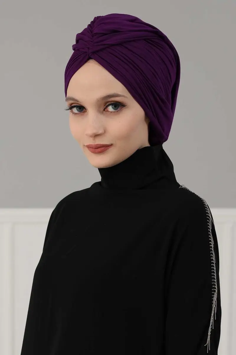 Shirred Penye Bone purple