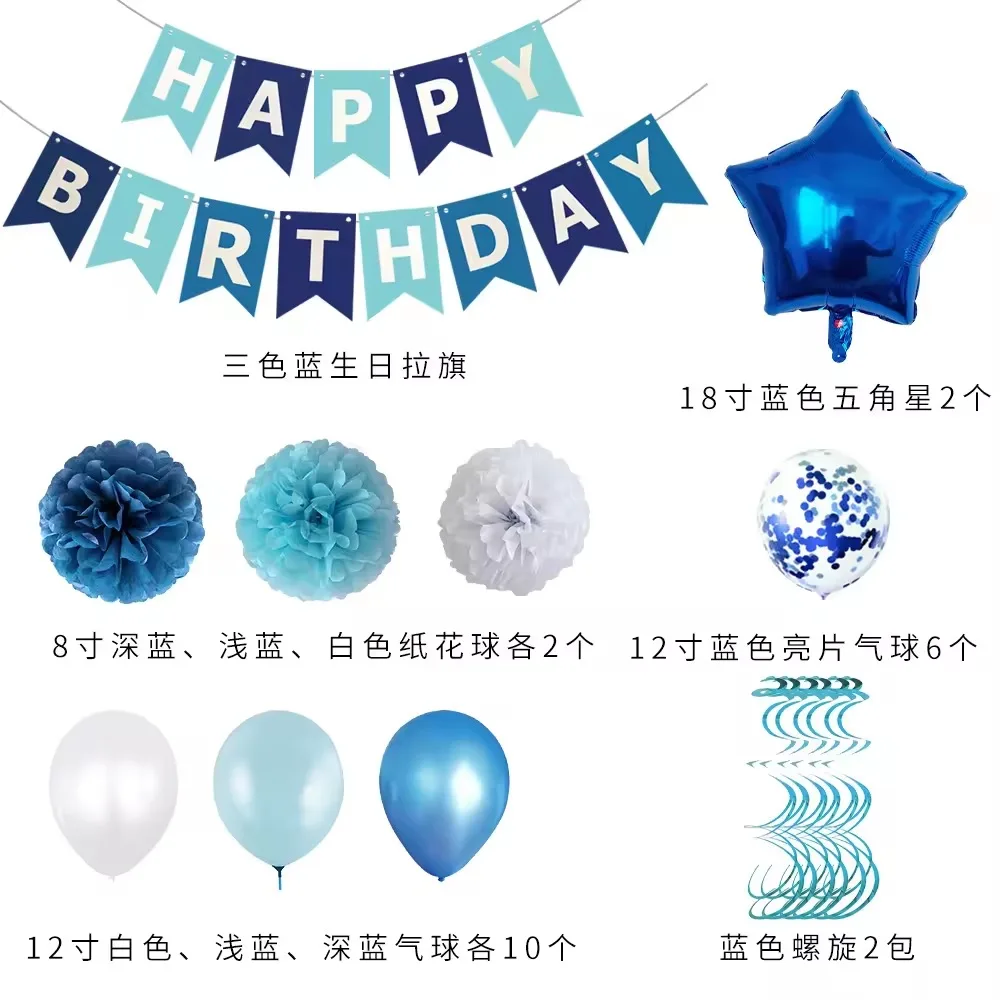 Birthday decoration balloons birthday balloons birthday flags party supplies happybirthday party balloons