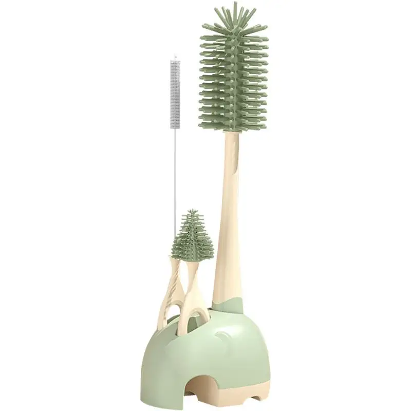 

Bottle And Straw Brush Cleaning Set Cup Cleaning Brush Straw Brush With Drying Rack Stand Silicone Bottle Cleaning Brush Set