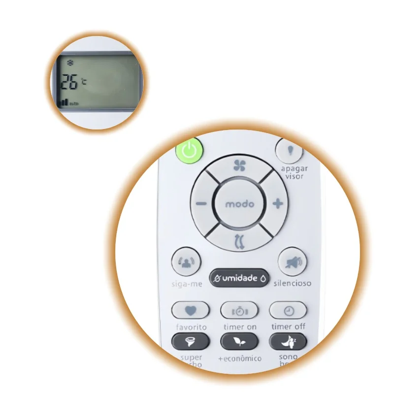 Universal Air Conditioner Remote Control DG11L1-51 CJSD Compatible with Multiple AC Models No Programming Required