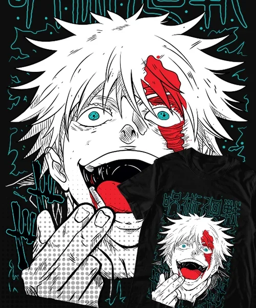 

Camiseta unisex Jujutsu Kaisen Satoru Gojo se Vuelve Loco Cotton anime T-shirt