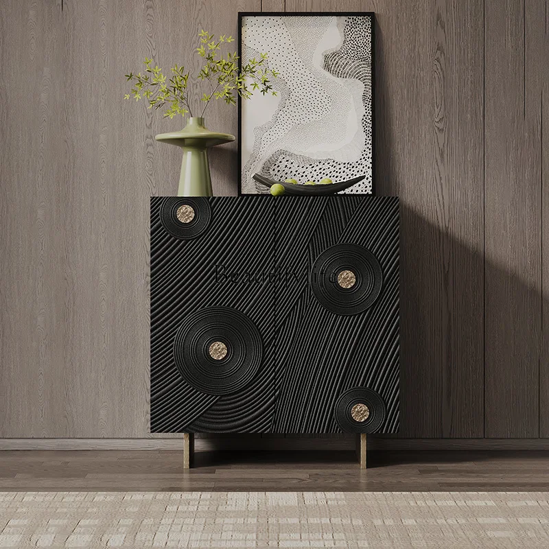 

Italian light luxury shoe cabinet entry living room household wall storage decorative storage cabinet