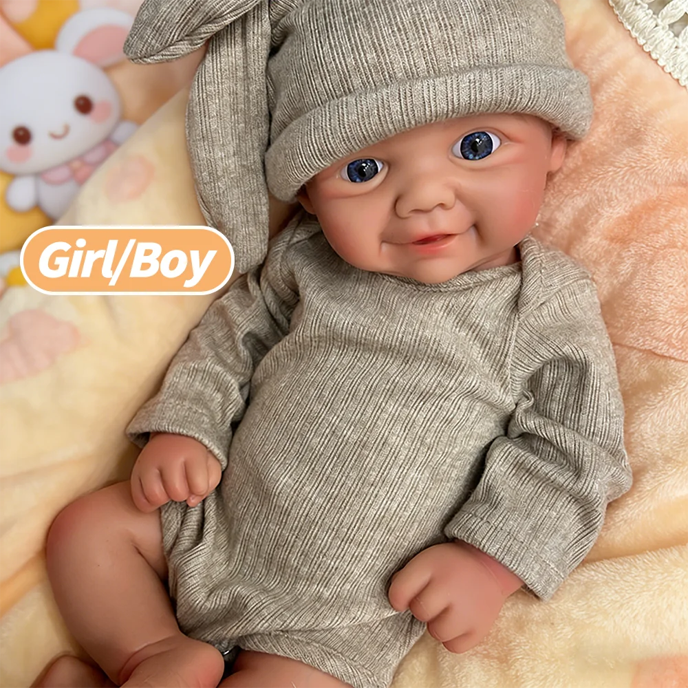 

Реалистичная кукла-младенец 17 дюймов с голубыми глазами, реборн-кукла для девочек/мальчиков, реалистичная моющаяся кукла-реборн для малышей, коллекционная кукла-реборн для художников.