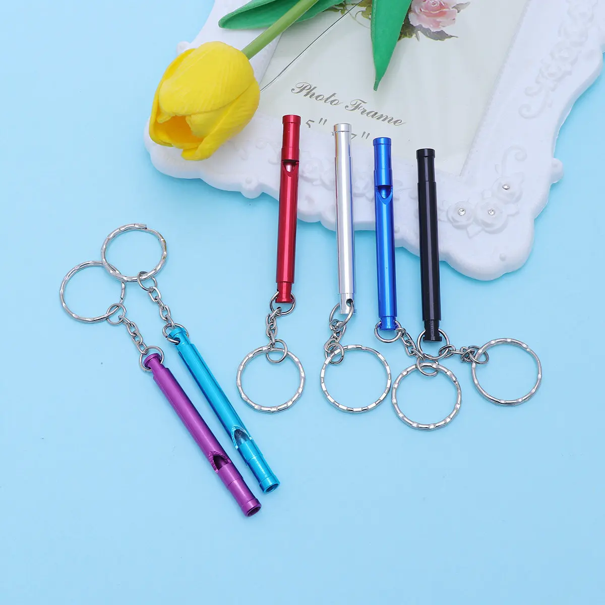 

Набор из 6 прочных всепогодных свистков для выживания на природе, из сплава, для спортивных мероприятий, использования судьями, карманный инструмент, декоративный подарок