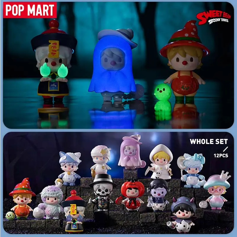 POP MART Sweet Bean Spooky Tales Series Mystery Box 1PC/12PCS POPMART Blind Box Action Figure Cute Toy