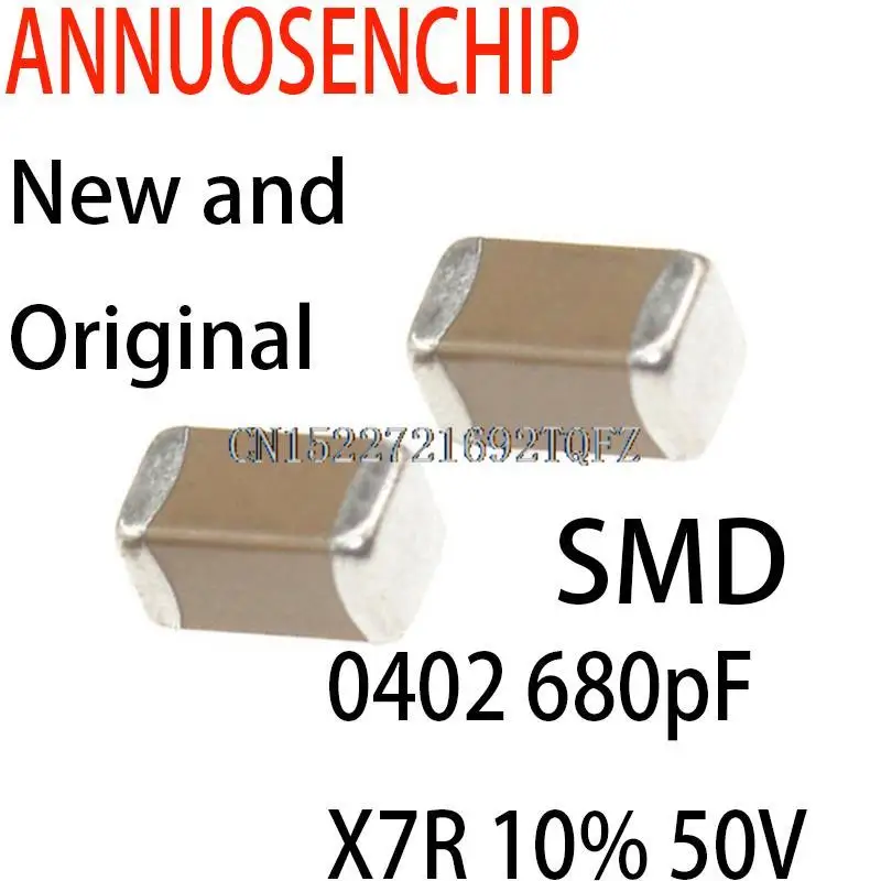 

Микроконденсатор smd 680pF X7R 10% 50 в 0402 (1005)