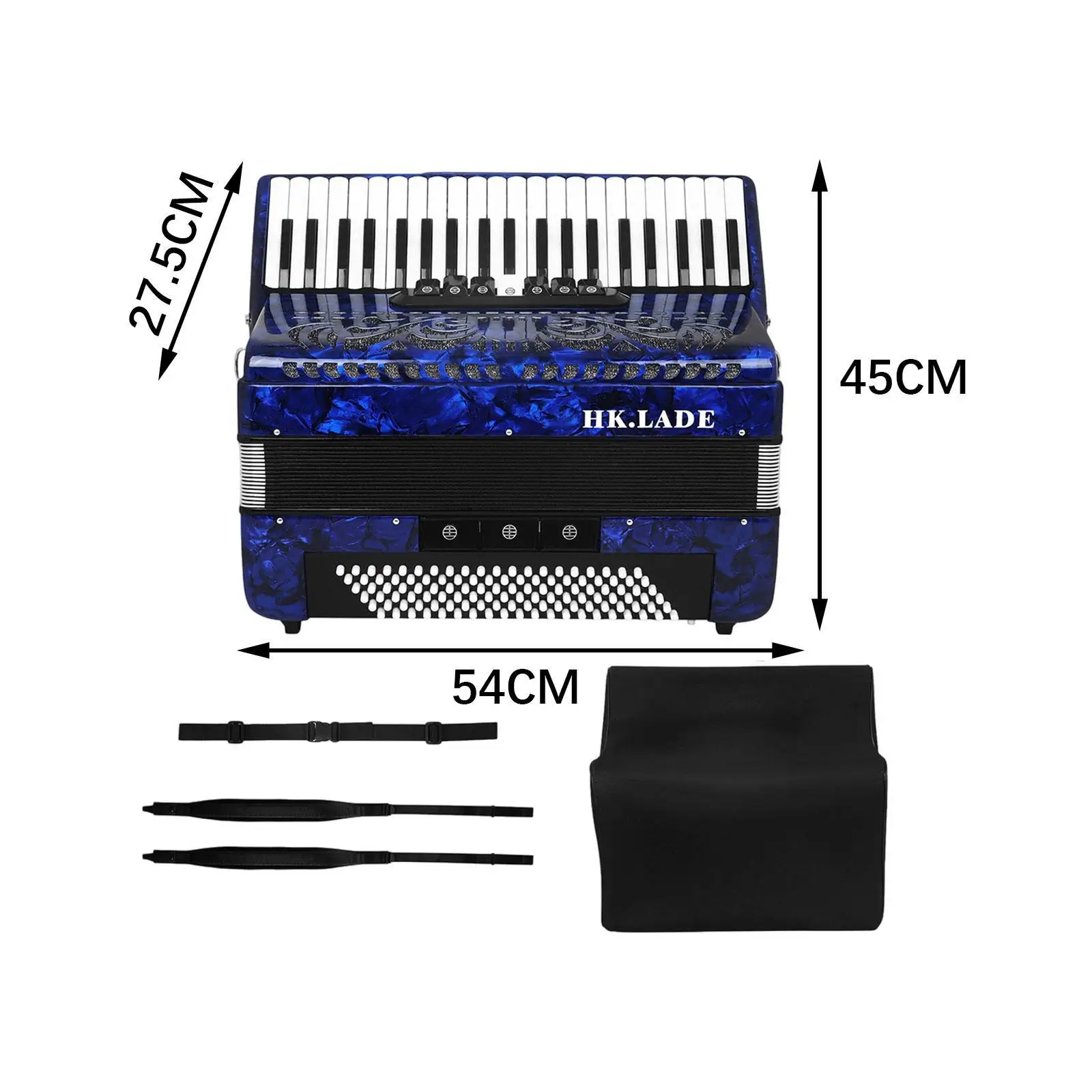 Accordion 120 Bass 41 Keys Musical Instrument for Adults Birthday Gift