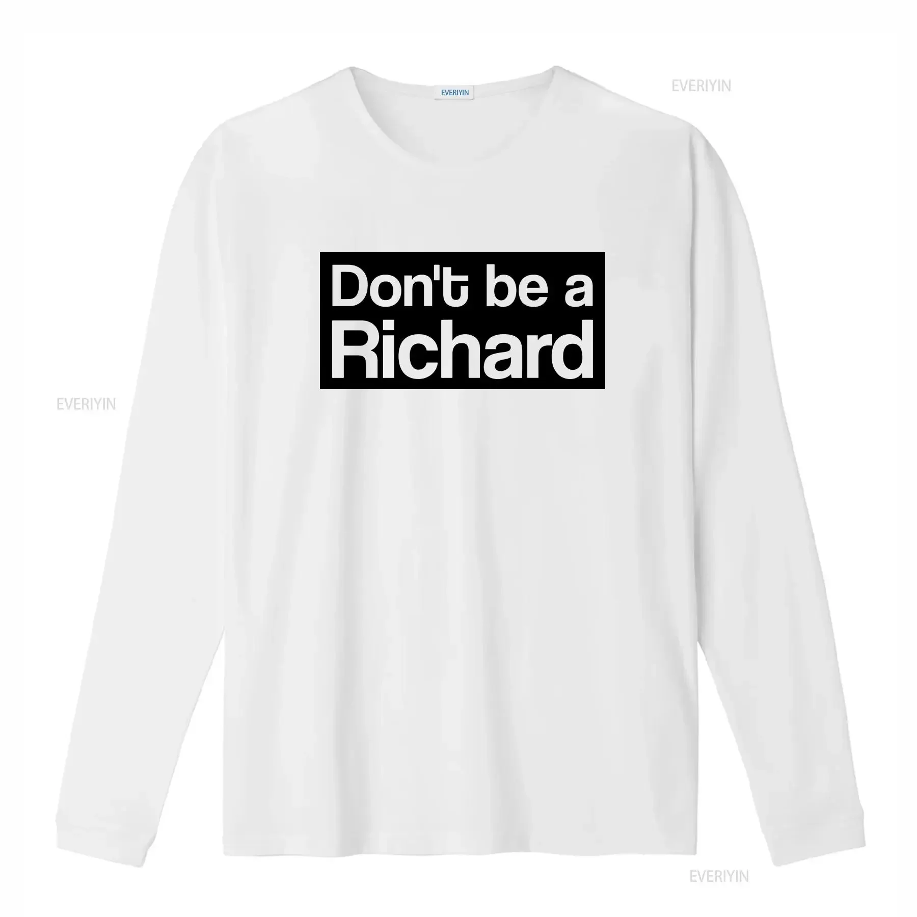 Don't Be A Richard T Shirt Funny Joke Humor  vintage Washed homme Casual Versatile Soft Top For Everyday Wear Slightly