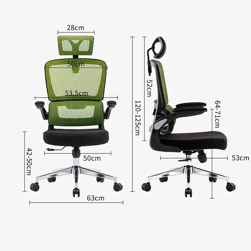 Ergonomic Office Chair Foot Rest Gaming Chairs Wheels Computer Adjustable Armchair Relaxing Recliner Sedia Da Ufficio Furniture