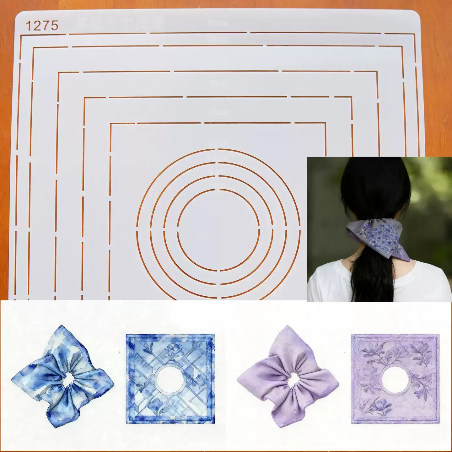 flower set Quilting Templates Sashiko Stencils Reusable PET formwork for Embroidery,coaster Decor,Fabric Drawing tool