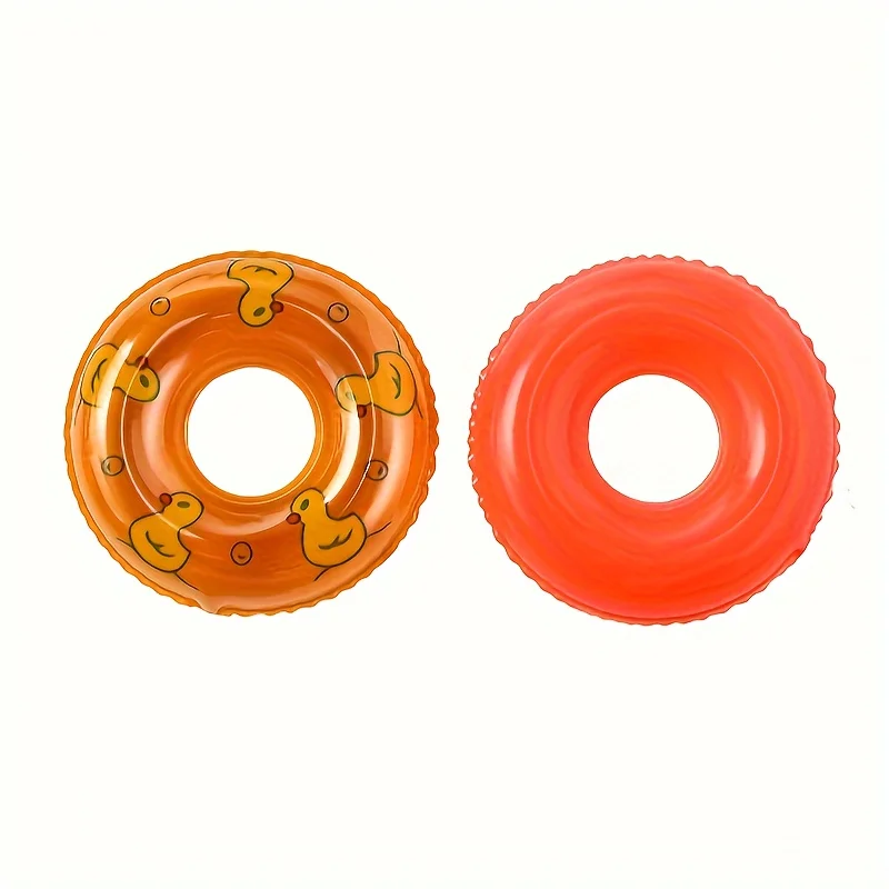 Mini anillos de natación para bebés, Juguetes Divertidos de agua, juguetes de baño adorables, diseños llamativos de pato amarillo, juegos de piscina para 0-36 meses, 10 piezas