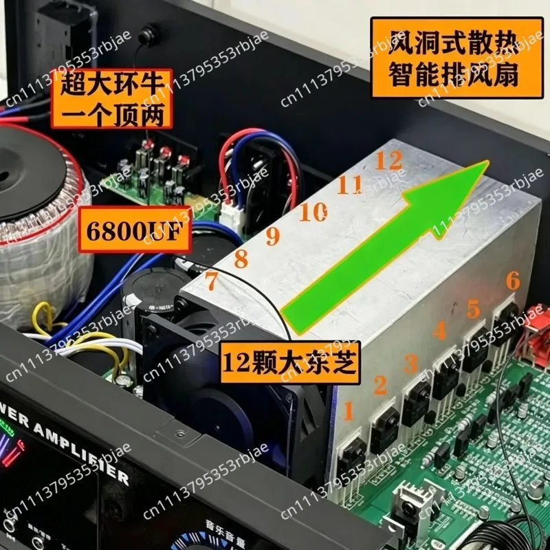 12 Tube High Power Amplifier Wireless Bluetooth Lossless 7.1 Subwoofer Karaoke Professional Audio System Home Theater
