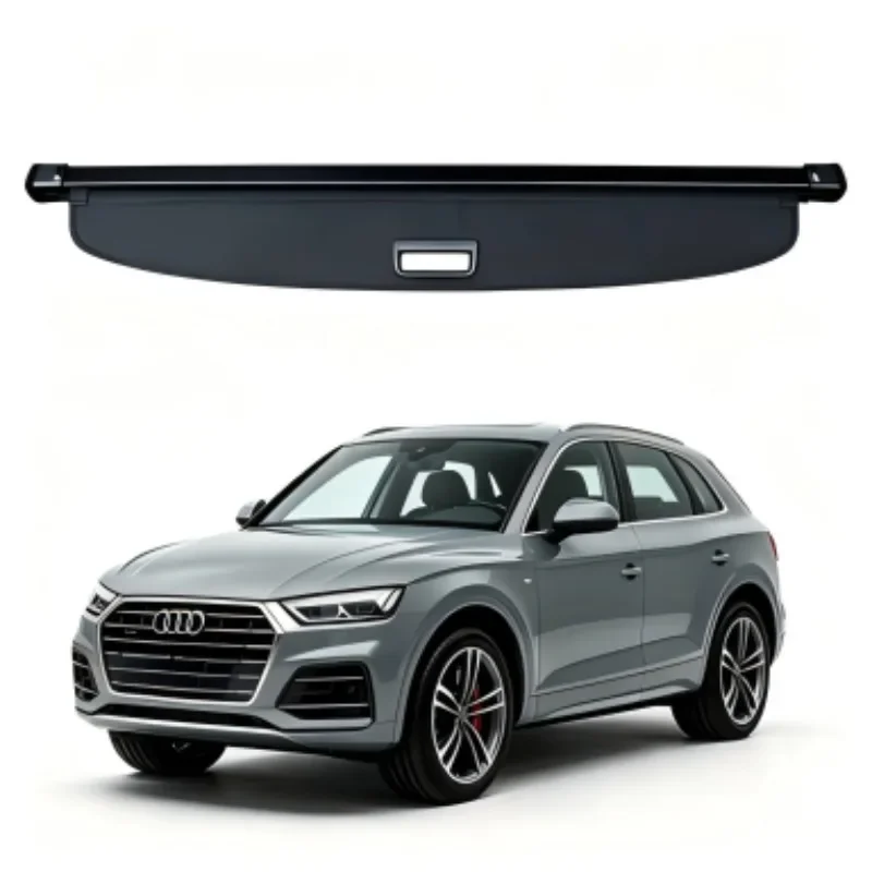 Cargo Cover Trunk Privacy Shade Rear Security Partition Anti-Theft Shield Retractable Organizer for Audi Q5 2017-2025