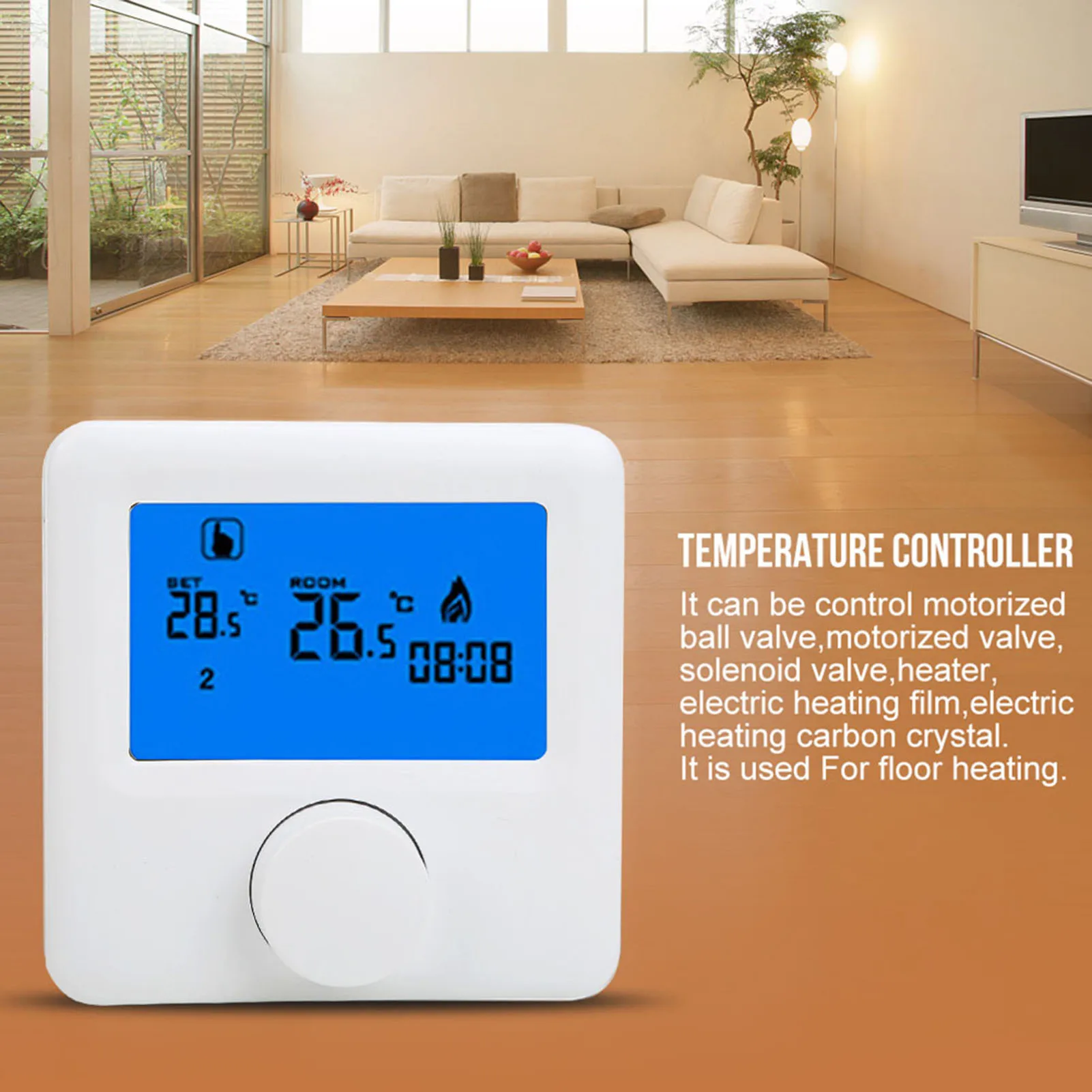 HYO6BW – Thermostat numérique LCD, régulateur de température Programmable pour chauffage