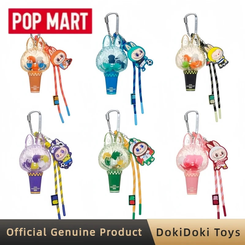 

POPMART The Monsters Fifa Mini Pendant Light Blind Box Labubu Cute Keychain Collect Mystery Box Toys Gift For Pop Mart Fans