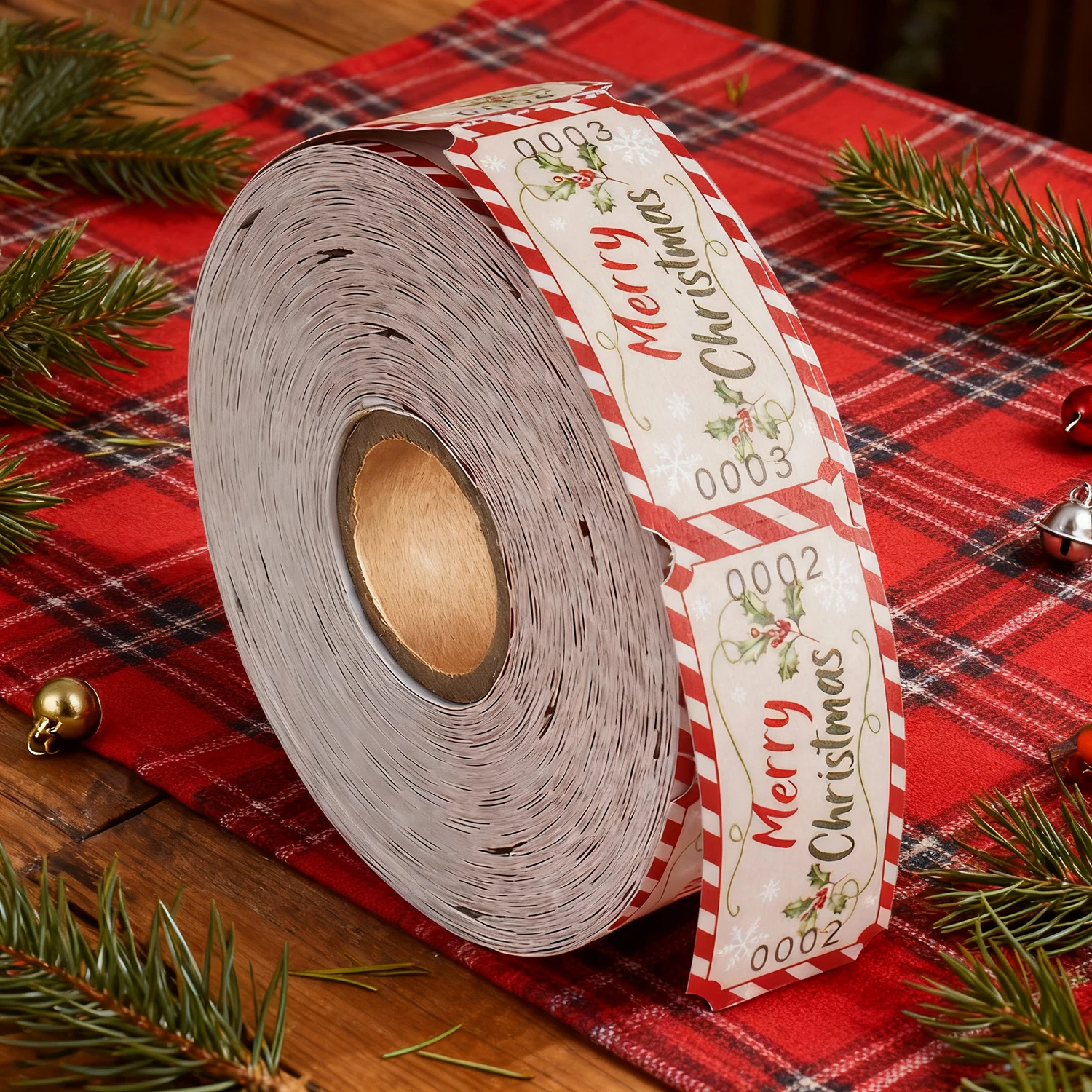 500 قطعة/لفة ملاهي عيد الميلاد كرنفال اليانصيب القبول تذكرة أرواق لعب متعة عيد الميلاد الديكور عطلة هدايا الحفلات #1