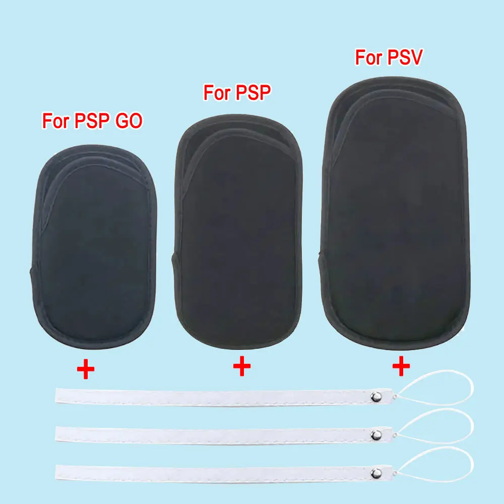 1 piece Sponge Shockproof Storage Bag For PSV 1000 2000 PSP 1000 2000 3000 PSP GO with Wrist Strap Portable Protective handbag