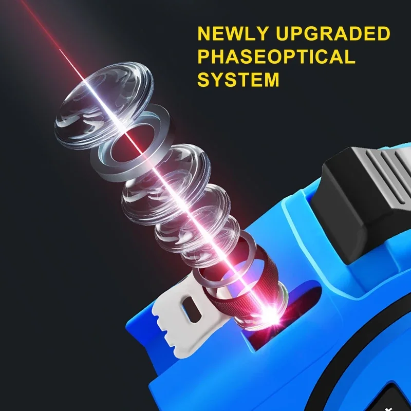 3 in 1 telemetro metro a nastro laser digitale 40M 60M misuratore di distanza misurazione telemetro laser scala distanza area