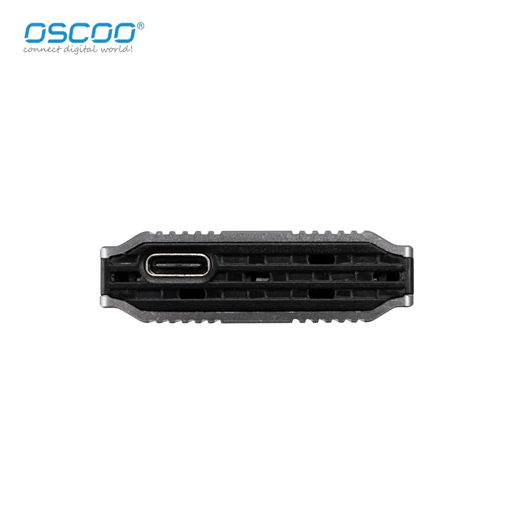 OSCOO-carcasa SSD M.2 SATA NVMe RGB, adaptador de 10gbps, caja de disco duro USB 3,2 tipo C, lector de SSD portátil, carcasa externa